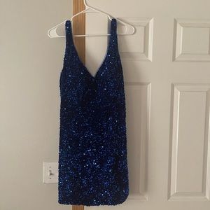 Blue sequence dress